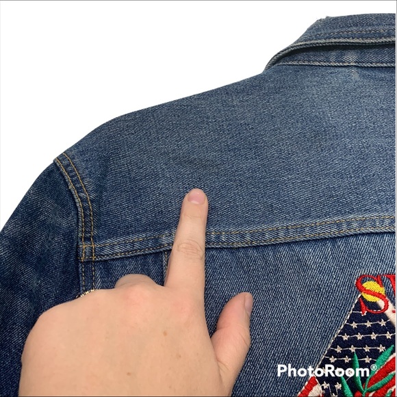 Guess Dillon Embroidered Flags Jacket Size Small - Picture 8 of 8